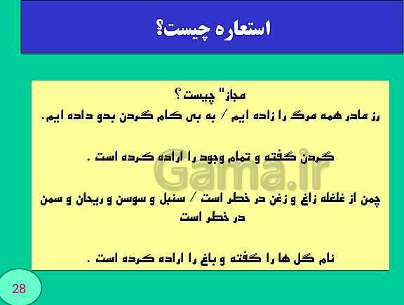 پاورپوینت استعاره و مجاز- پیش نمایش