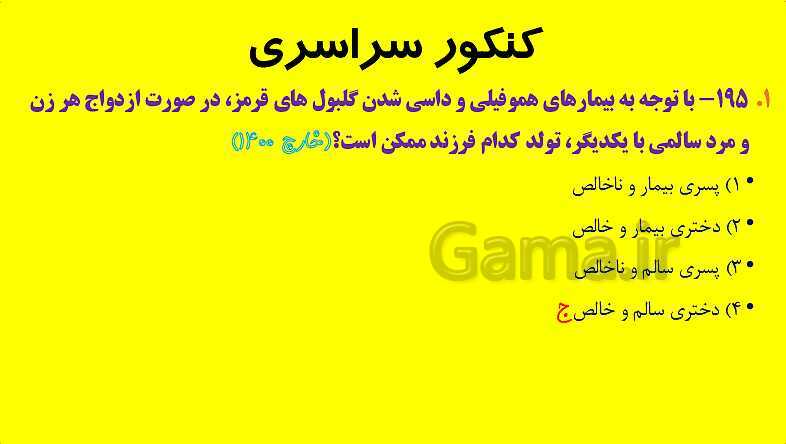 پاورپوینت آموزش کتاب درسی زیست شناسی دوازدهم | فصل 3: انتقال اطلاعات در نسل ها- پیش نمایش