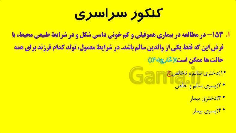 پاورپوینت آموزش کتاب درسی زیست شناسی دوازدهم | فصل 3: انتقال اطلاعات در نسل ها- پیش نمایش