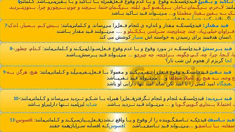 پاورپوینت نقش های اصلی و فرعی در زبان فارسی- پیش نمایش