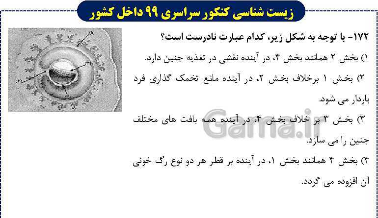 پاورپوینت تست های زیست شناسی کنکور سراسری سال 1399 داخل کشور- پیش نمایش
