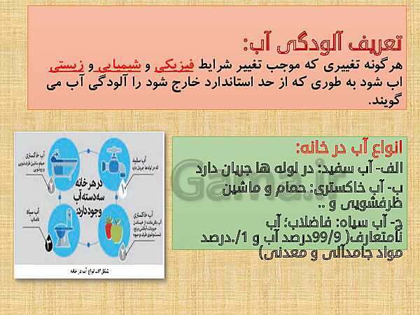 پاورپوینت آموزش درس 1: آب، سرچشمۀ زندگی- پیش نمایش