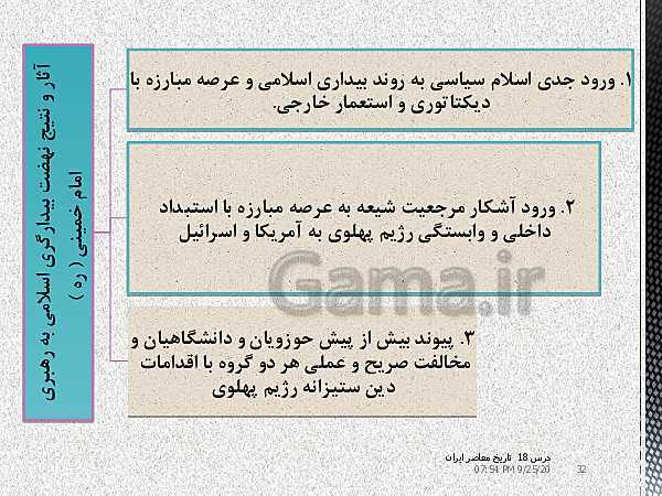 پاورپوینت تاریخ معاصر ایران یازدهم | درس 18: قیام 15 خرداد- پیش نمایش