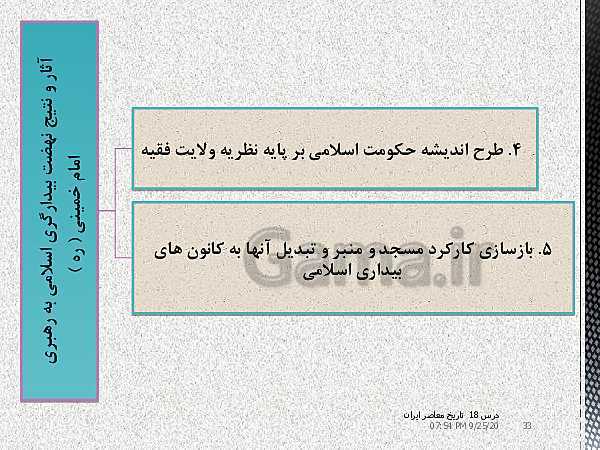 پاورپوینت تاریخ معاصر ایران یازدهم | درس 18: قیام 15 خرداد- پیش نمایش