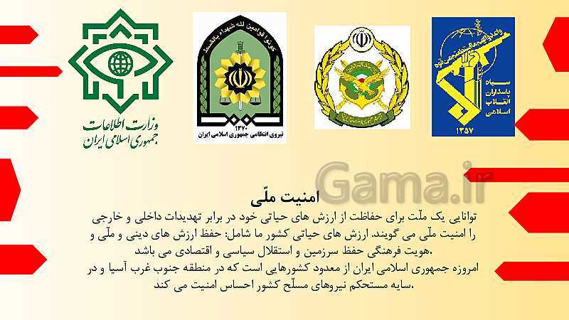 پاورپوینت آمادگی دفاعی دهم | درس 1: امنیت و تهدید- پیش نمایش